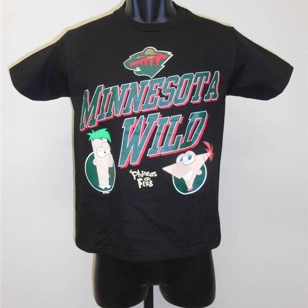 Shop Minnesota Wild Phineas Ferb T Shirt Youth S Small Size 8