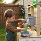 preview thumbnail 6 of 11, Teamson Kids Outdoor Wooden Mud Kitchen, Garden Playset, Kids Pretend Cooking Play Kitchen with Sink, Chalkboard, Backyard Toy