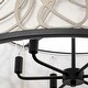 preview thumbnail 6 of 4, Scribble 6-Light Drum Pendant Light - Matte Black/Artifact