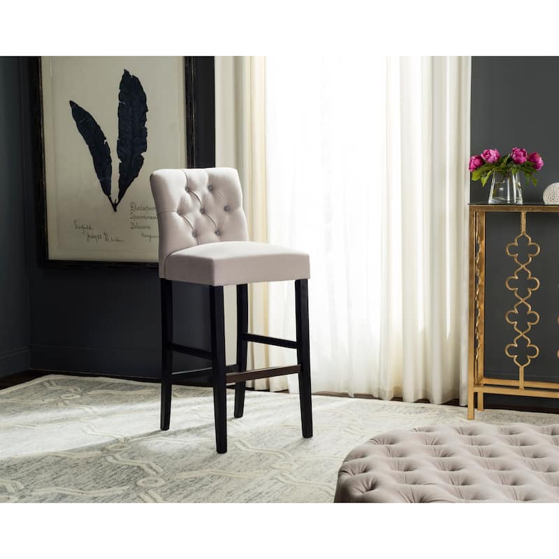 SAFAVIEH Kassandra Taupe/ Grey 30-inch Bar Stool - 18.9" x 22" x 43.7" - 19Wx22Dx44H - Taupe/Arctic Grey