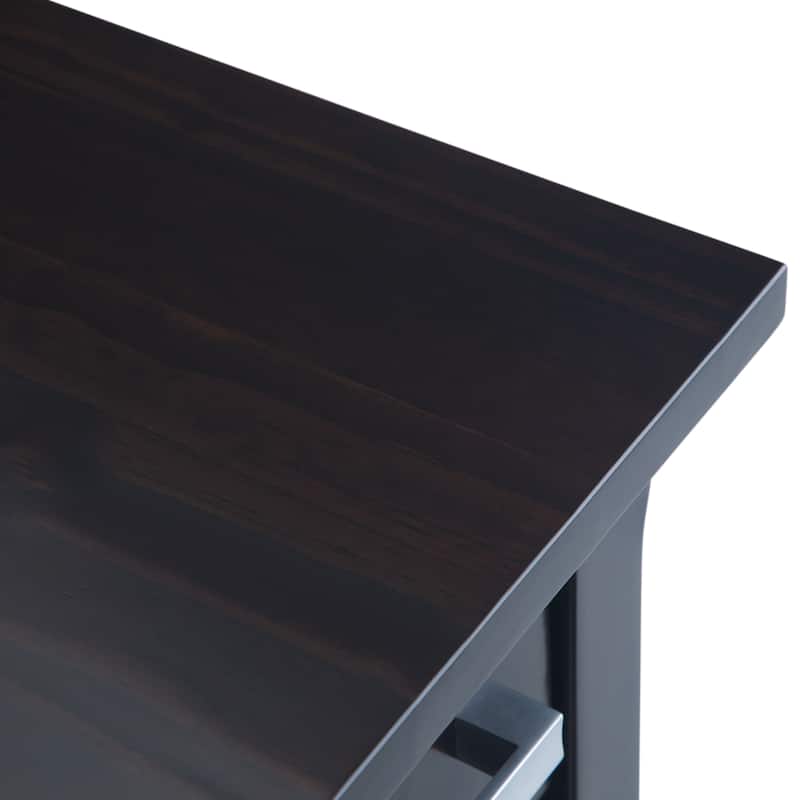 WYNDENHALL Waterloo SOLID WOOD 14 inch Wide Rectangle Contemporary Narrow Side Table - 14 inch Wide