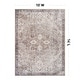 preview thumbnail 42 of 50, Floral Medallion Washable Rug – Low Pile, Non-Slip, Ideal for Entryway, Living Room, and Bedroom