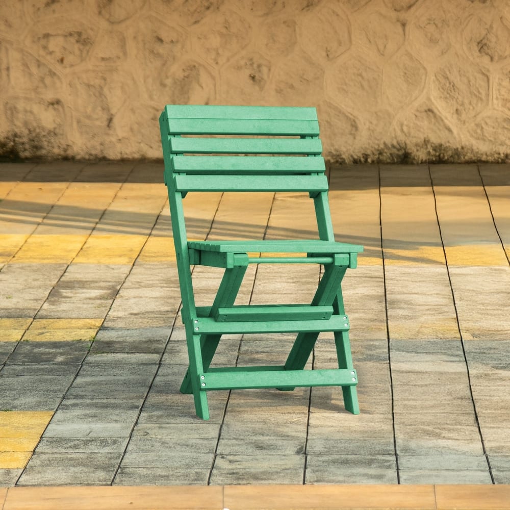 Coastal Bay Fully Assembled All-Weather Recycled HDPE Outdoor Folding Bistro Chair