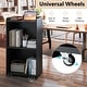 preview thumbnail 17 of 16, Gymax Set of 2 Rolling Podium Stand Mobile Lectern Stand w/ 2 Shelves