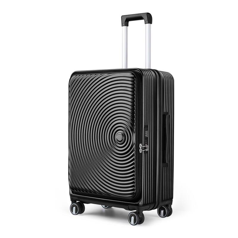 3 Piece Luggage Sets(20/24/28), Carry On Expandable Luggage, Hard Shell Lightweight Suitcase Set w/Front Pocket & Spinner Wheels