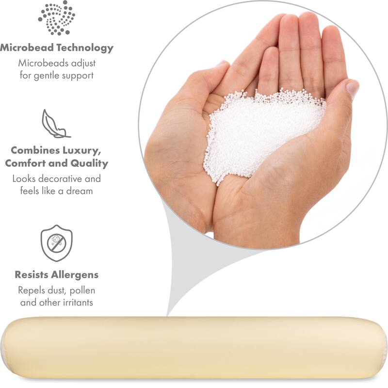 Straight Body Pillow, Premium Microbead,Side Sleeping / Pregnant Women
