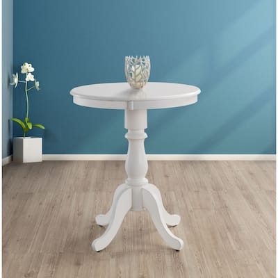 Circular Pedestal Bar Table - 30" - White
