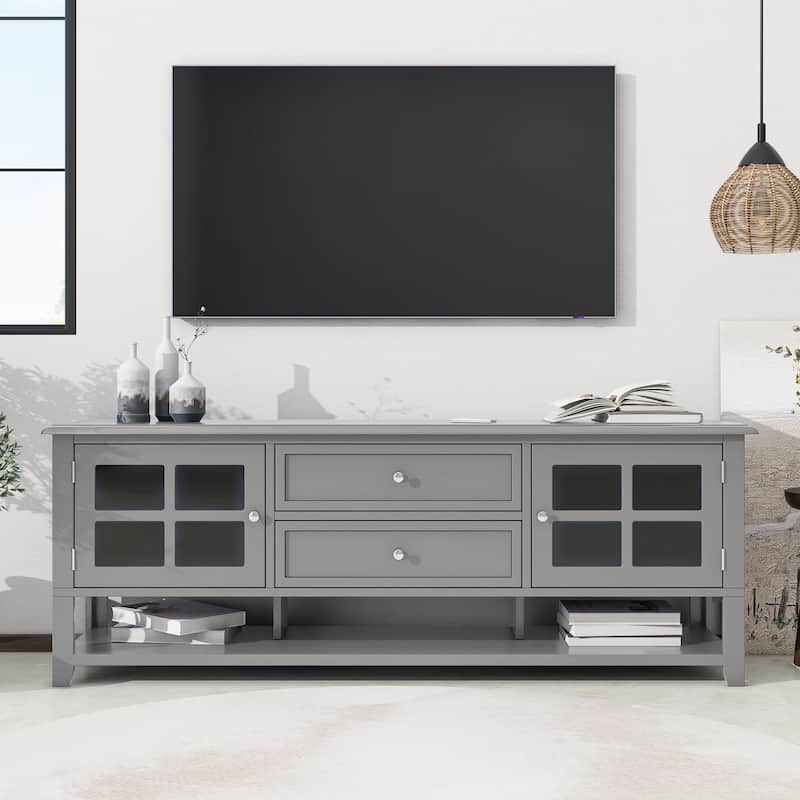 Anmytek Modern TV Stand 60 Inch Media Console Multifunctional Storage Entertainment Center for Living Room Bedroom