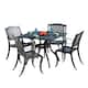 Outdoor Cayman 5-piece Aluminum Dining Set by Christopher Knight Home