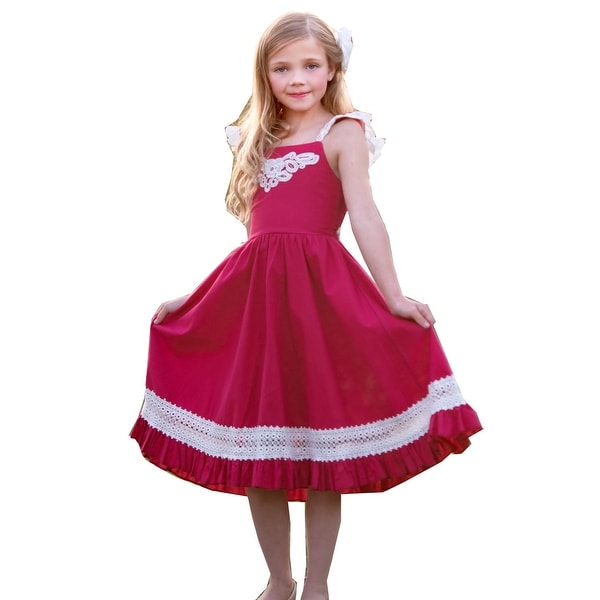raspberry flower girl dresses