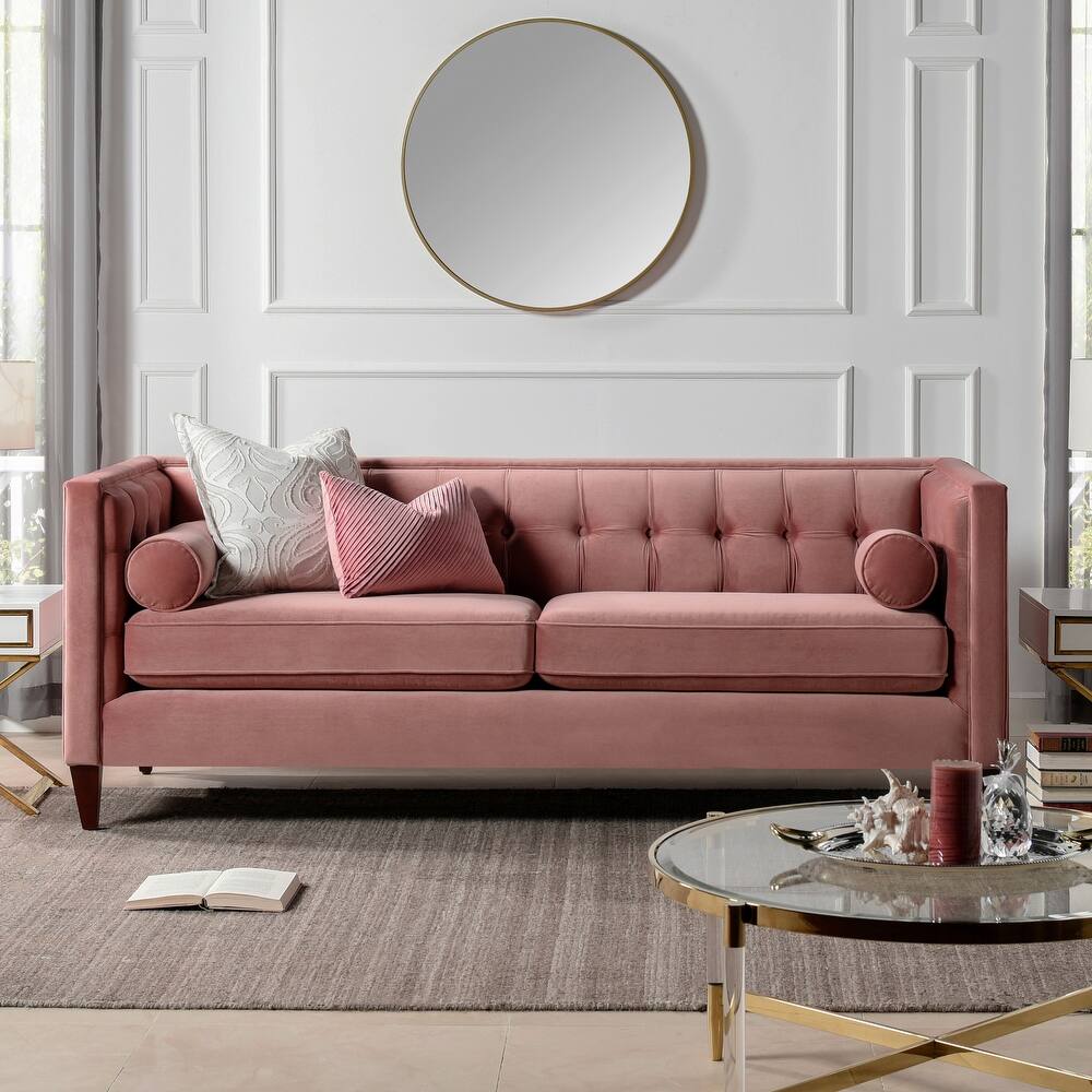 Jack 84" Modern Upholstered Tufted Tuxedo Sofa