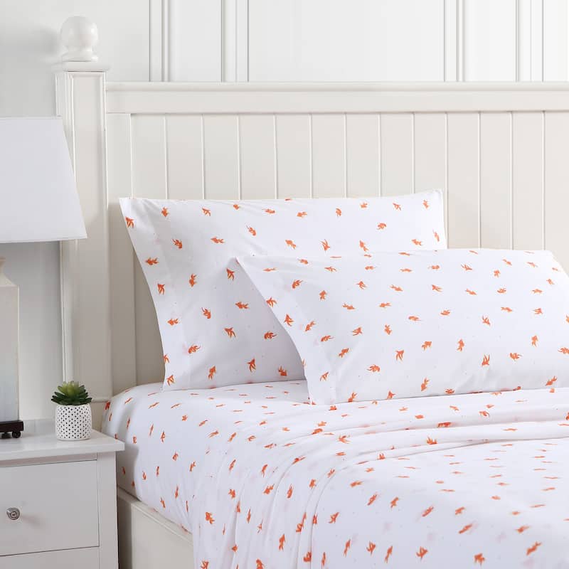 Poppy & Fritz Cotton Percale Printed Bed Sheet Sets