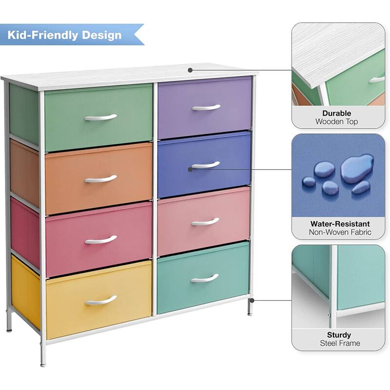 Dressers for Bedroom with 8 Drawers, Chest of Drawers for Bedroom