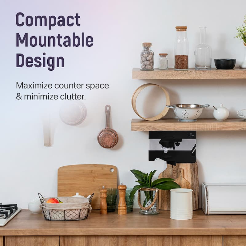 Elitra 4 in 1 Under the Cabinet Mounted Electric Can Opener