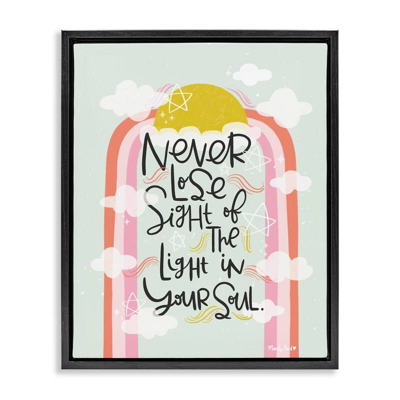 Stupell Light In Your Soul Framed Floater Canvas Wall Art Design By Mandy Ford Art + Illustration - 17 x 21 - Black
