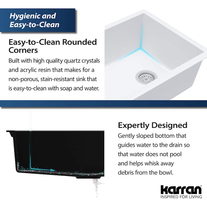 Karran Undermount Quartz Single-bowl Kitchen Sink