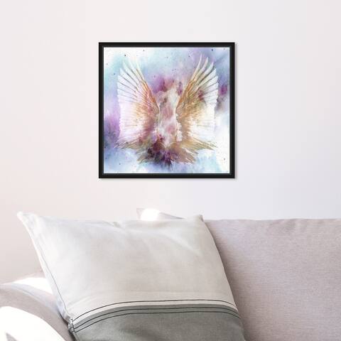 Oliver Gal 'My Cosmic Wings Blush' Glam Purple Wall Art Canvas Print