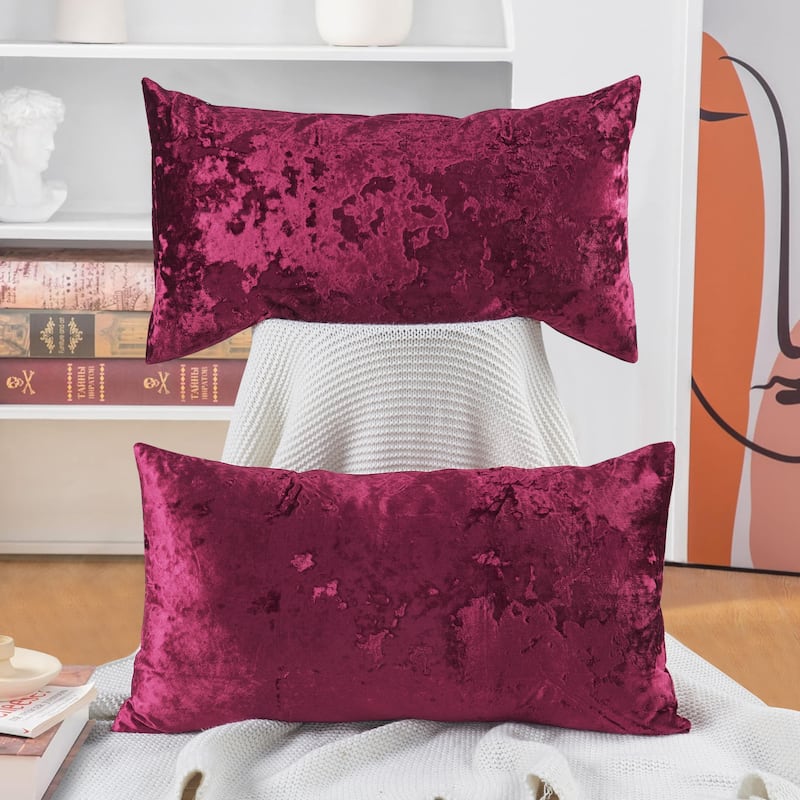 Rancho Crushed Velvet Throw Pillow Cover Set, NO INSERT