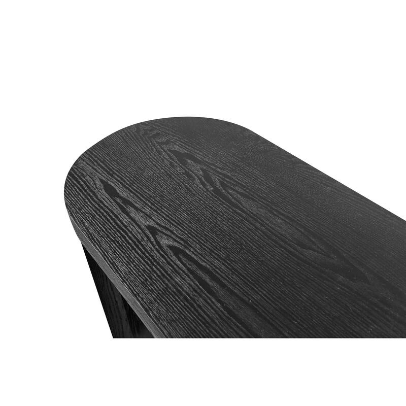60" Entryway Table Oval Console Tables with Curved Support Legs - Available Installation Inward-facing or Outward-facing