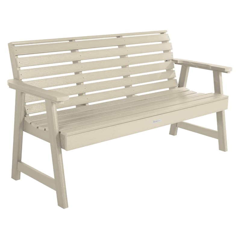 HIGHWOOD Weatherly 5-foot Eco-friendly Synthetic Wood Garden Bench - Whitewash