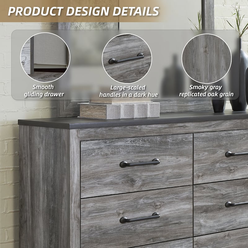 Signature Design by Ashley Bronyan Dark Gray Dresser and Mirror