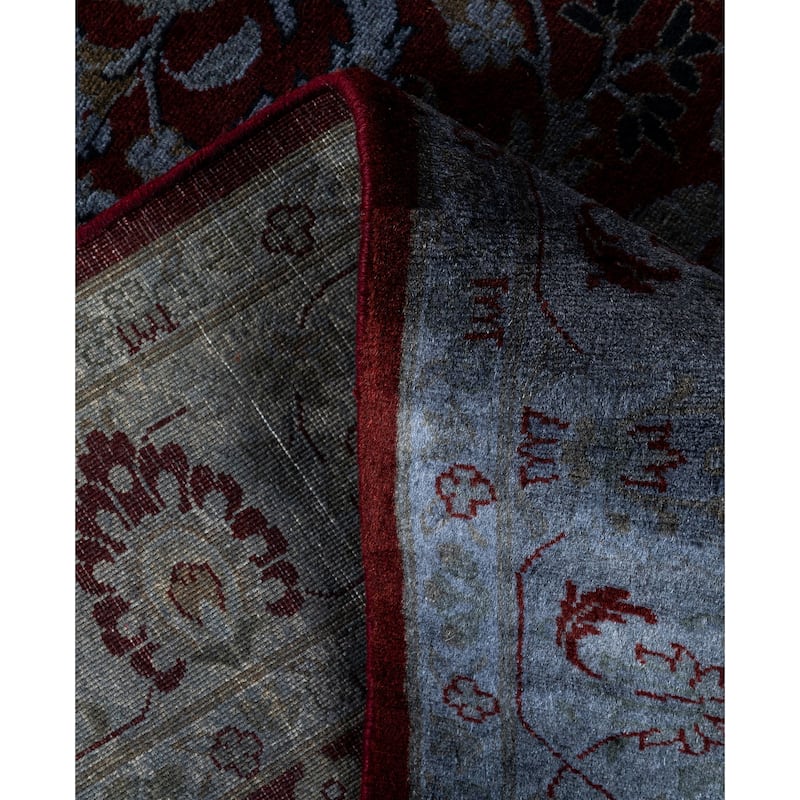 Overdyed One-of-a-Kind Hand-Knotted Area Rug - Red - 4' 1" x 6' 2"