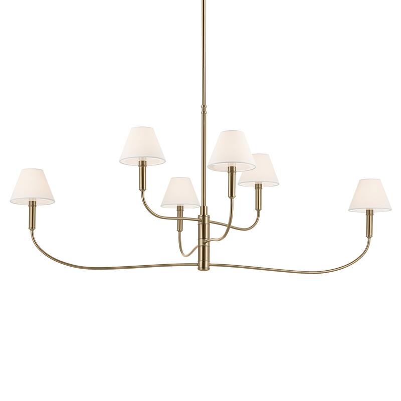 Eadie 51.5 Inch 6 Light Chandelier in Champagne Bronze