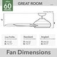 preview thumbnail 21 of 23, Hunter 60" Downtown Windmill Outdoor Ceiling Fan w/ Wall Control, Damp-Rated - Indoor-Outdoor, Industrial, Modern - ENERGY STAR!