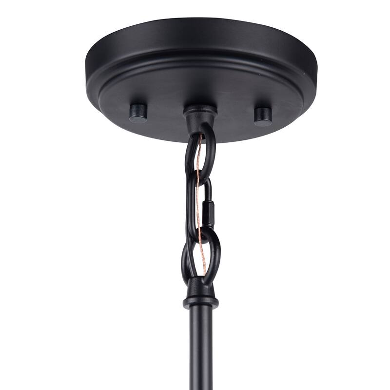 Transitional Black Dimmable 5-Light Candle Chandelier