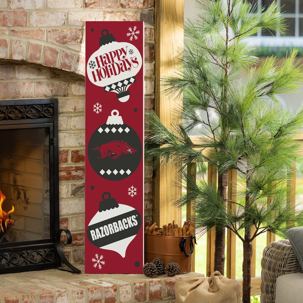 47" Double Sided Seasonal Porch Leaner, University of Arkansas - 47" x 11.25"