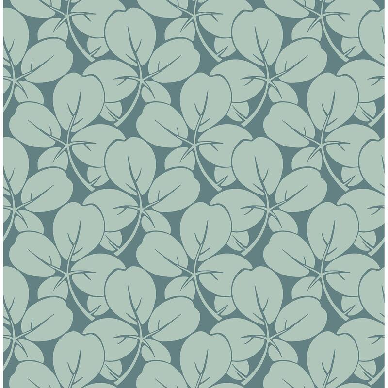 A-Street Prints Robert Aqua Clover Wallpaper