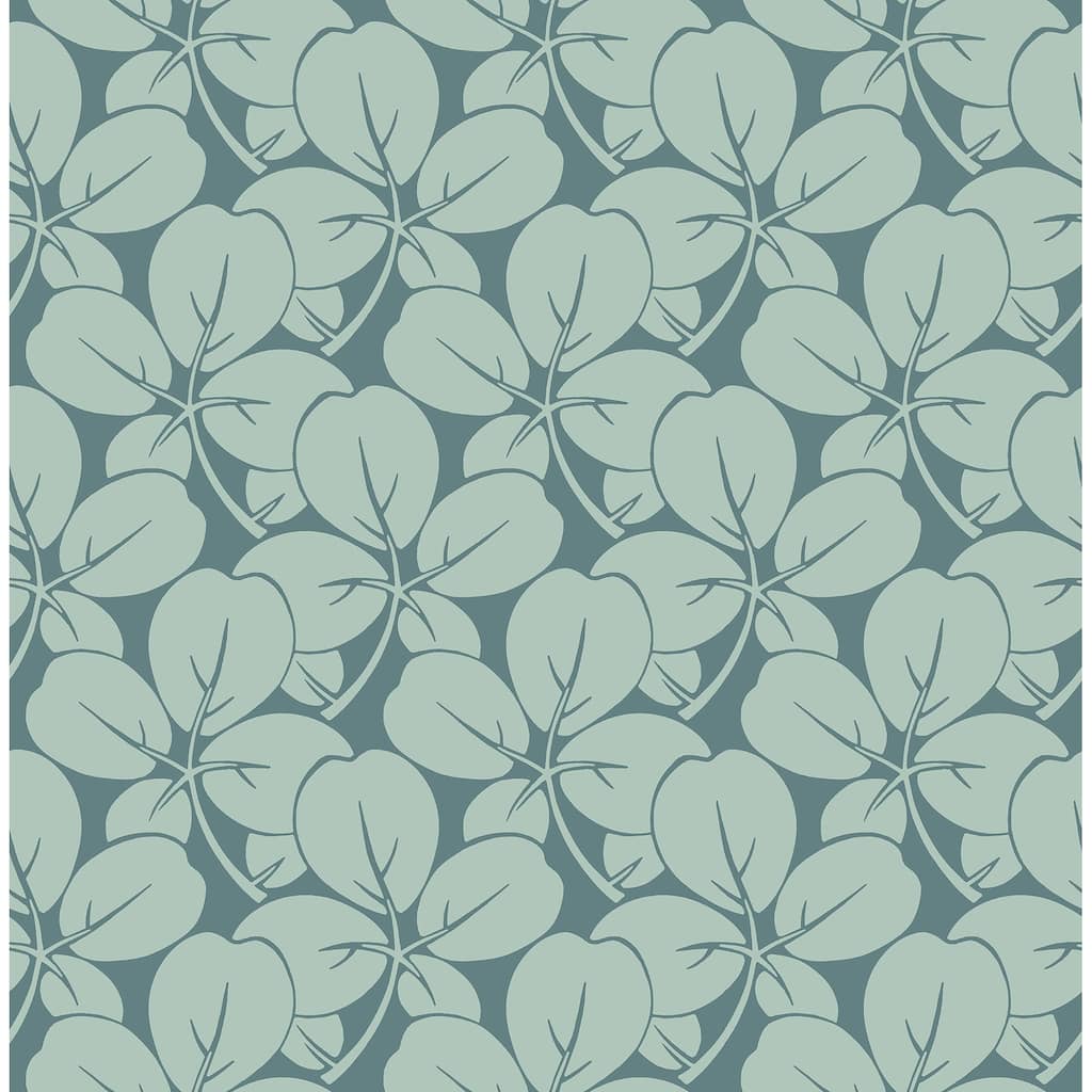 A-Street Prints Robert Aqua Clover Wallpaper