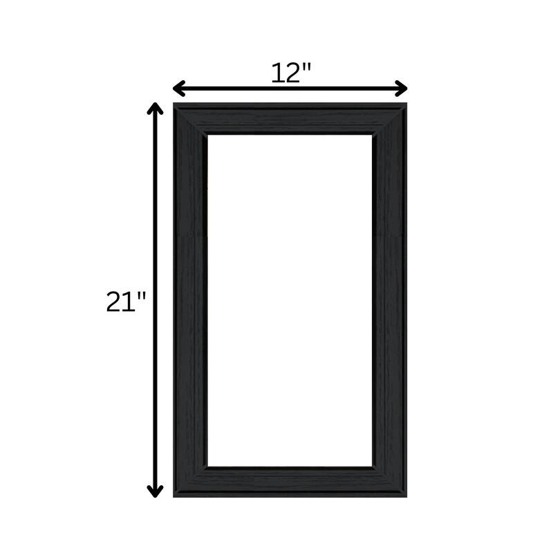 Framed Wall Art - Humorous "No Selfies in the Bathroom", Black Frame