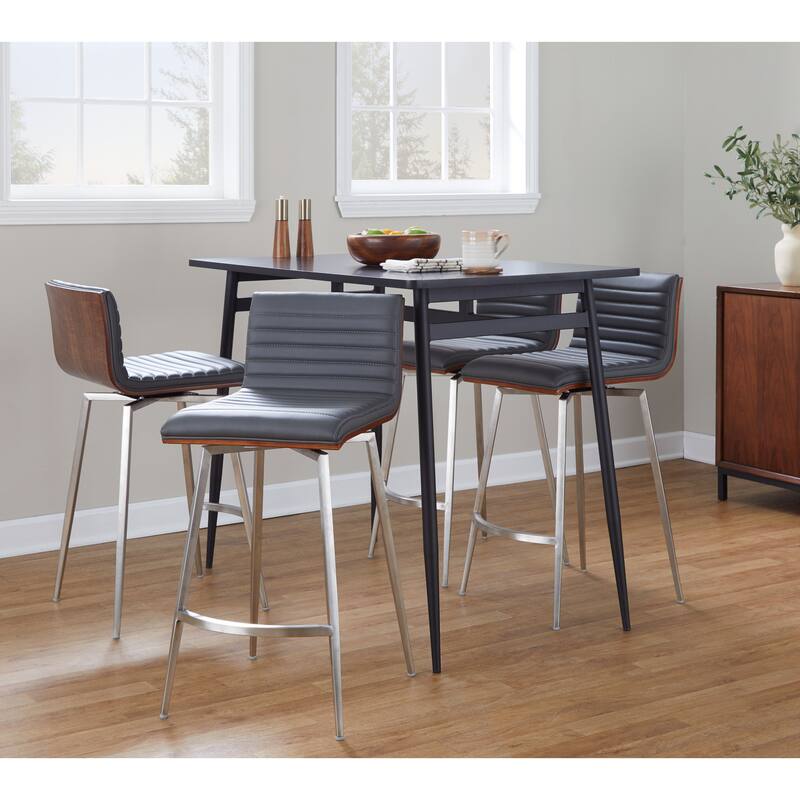 Porch & Den Naldi-Mason Swivel 5-Piece Counter Height Dining Set