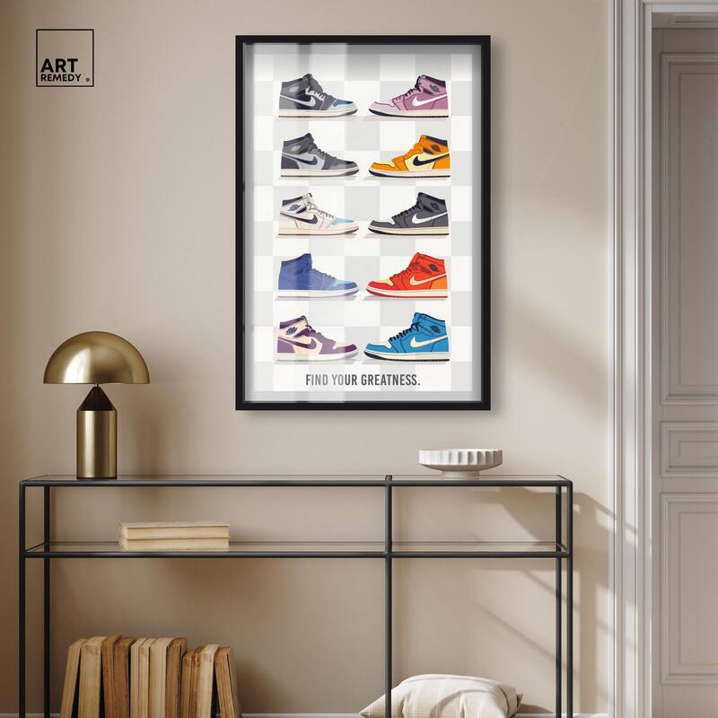Find Your Greatness Sneakers Shadowbox by Art Remedy