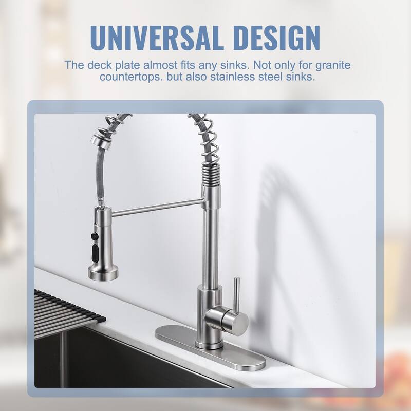 WOWOW Stainless Steel Kitchen Sink Faucet Hole Cover Deck Plate