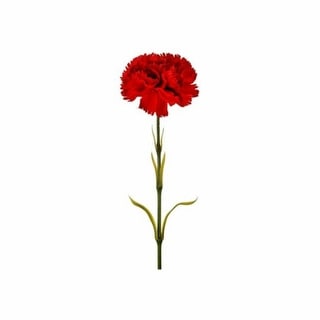 Red Carnation Stem Artificial Flower