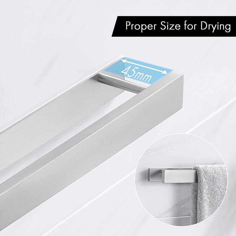 16-Inch Modern Adhesive Towel Bar