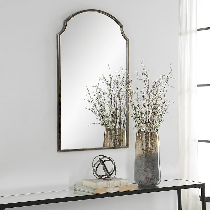 Bronze Arch Top Mirror - 21.75"W x 36"H x 1"D