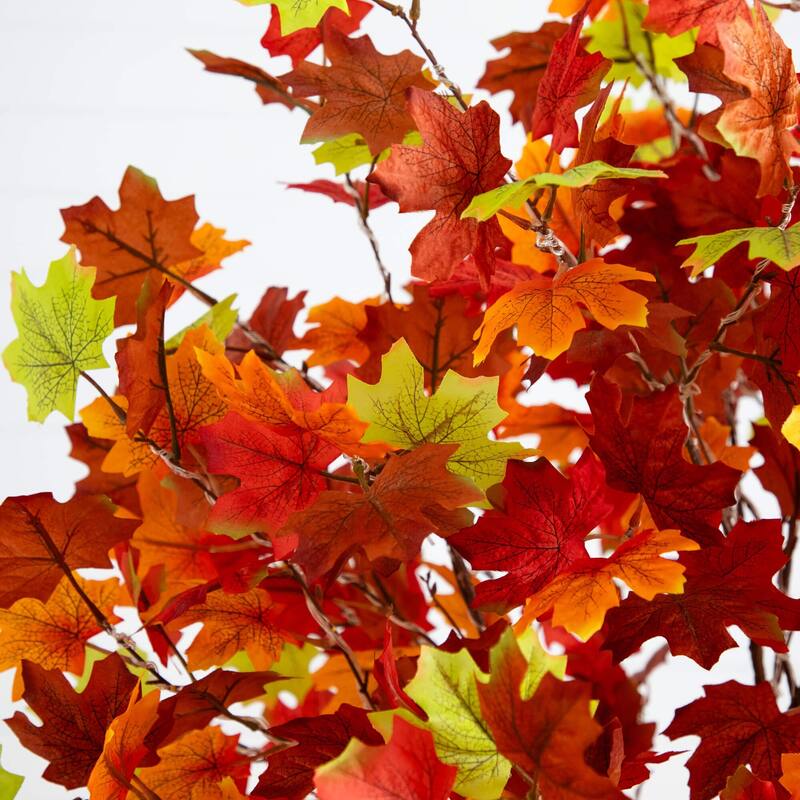 Pre-Lit Maple Autumn Artificial Fall Tree - 6' - Warm White LED Lights
