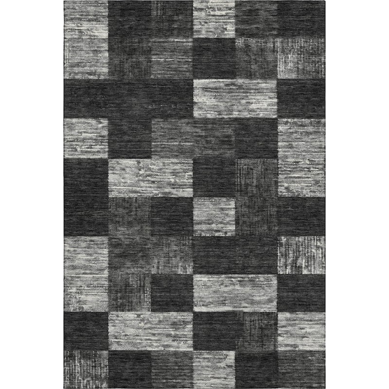 Premium Washable Super Soft Modern Checker Mayfield Rug