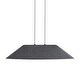 preview thumbnail 1 of 2, Golden Lighting Faroe 30in Integrated LED Pendant in Flecked Black/Grey Felt - Black