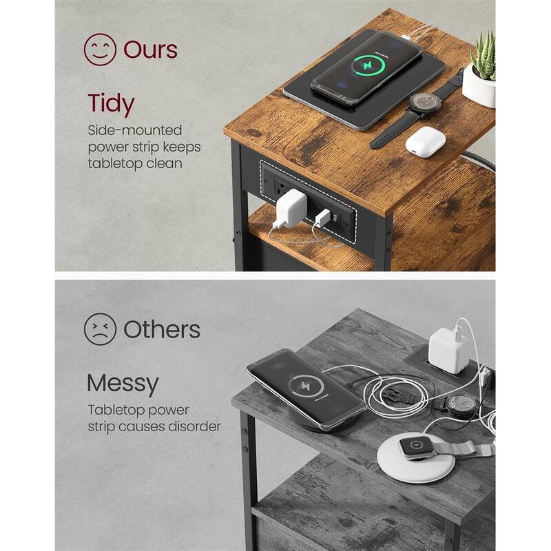 Set of 2 Nightstands with Charging Station Bed Bath & Beyond 40117260