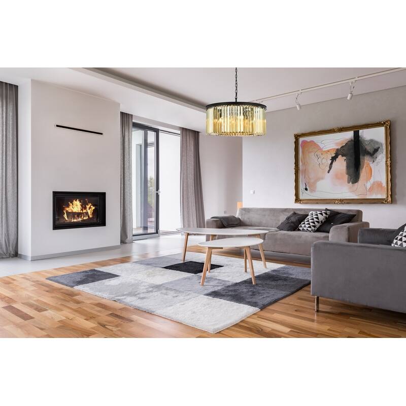 Royce Edge 8-Light Matte Black Chandelier