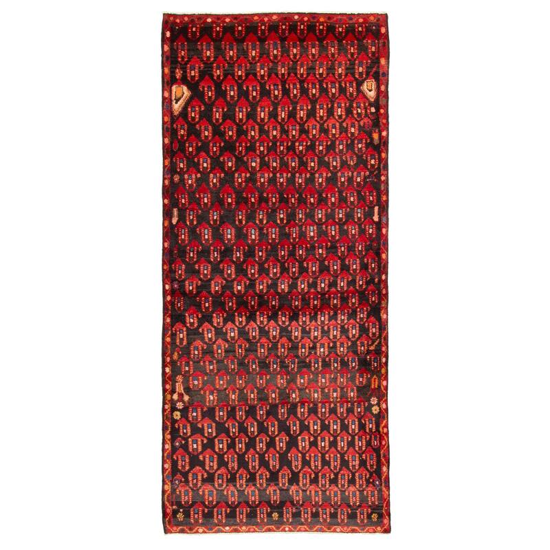 ECARPETGALLERY Hand-knotted Andelz Dark Red Wool Rug - 3'8 x 8'10