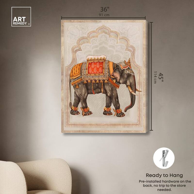 Elephant Queen Canvas by Art Remedy, Gallery Wrapped