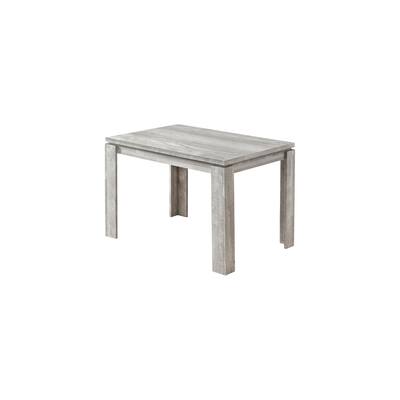 Rectangular Dining Table 47.25 x 31.5 Inch - Grey Wood Look Kitchen Table with Solid Frame for Dining