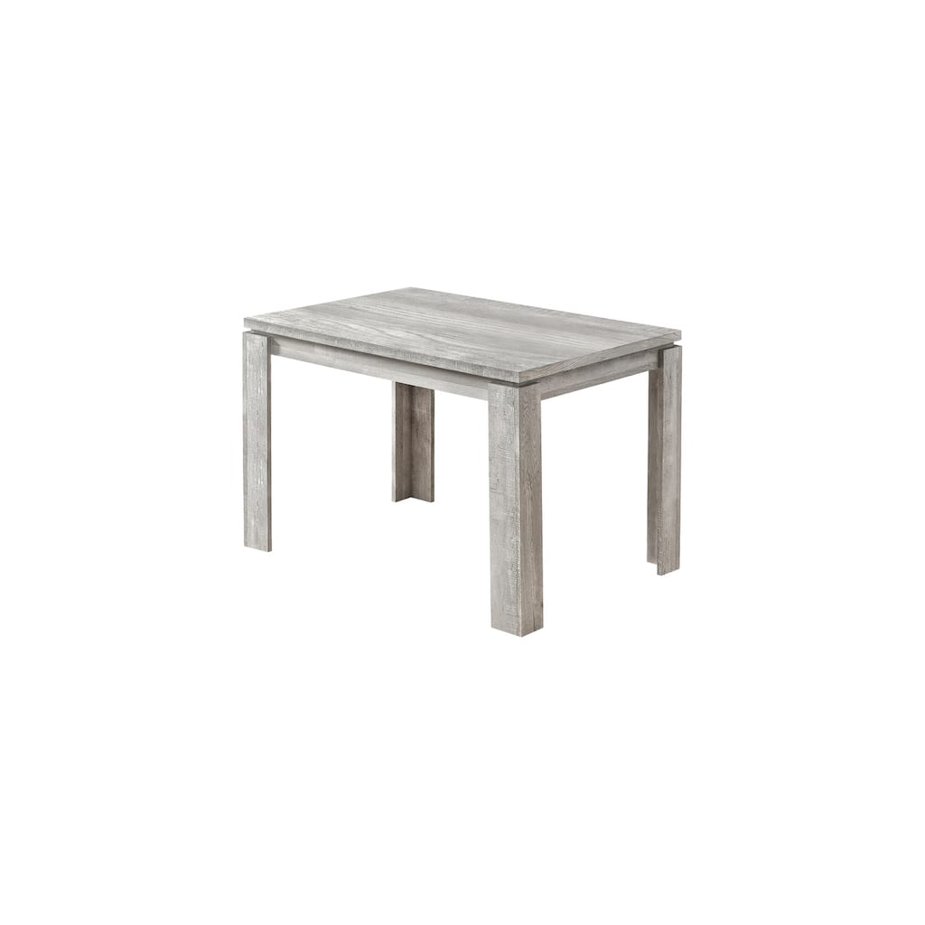 Rectangular Dining Table 47.25 x 31.5 Inch - Grey Wood Look Kitchen Table with Solid Frame for Dining