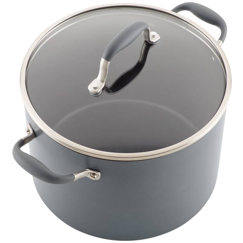 Anolon Advanced Home Hard-Anodized 10-Quart Nonstick Stockpot, Moonstone