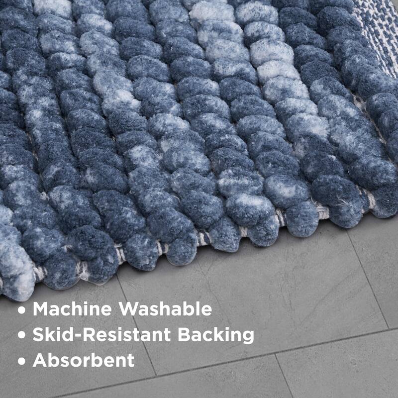 French Connection Space Dye Chunky Chenille Bath Rugs